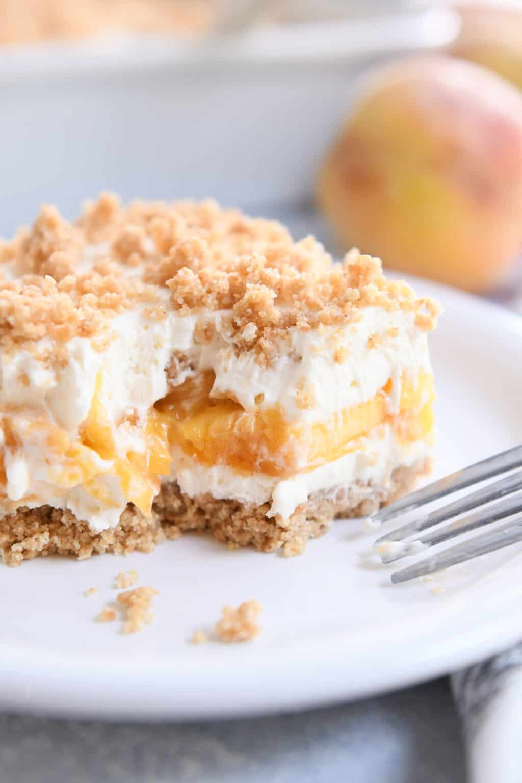 No Bake Peaches And Cream Dessert Mel S Kitchen Cafe