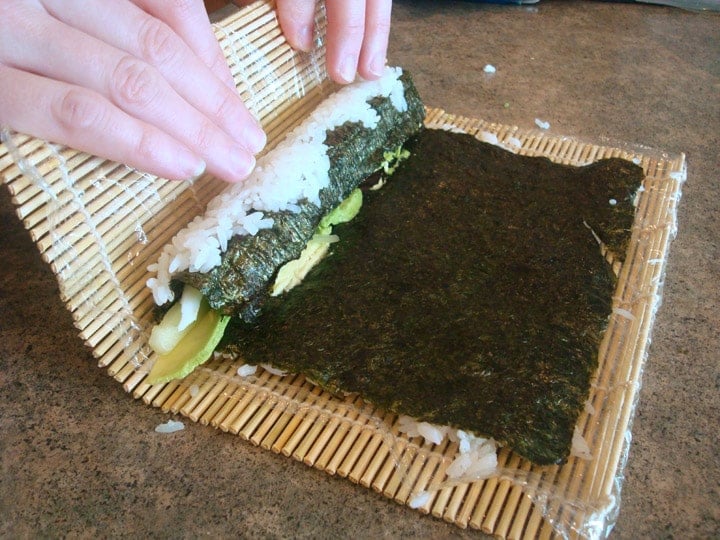 Bamboo Rolling Sushi Mat, Green Seaweed and White Seaweed